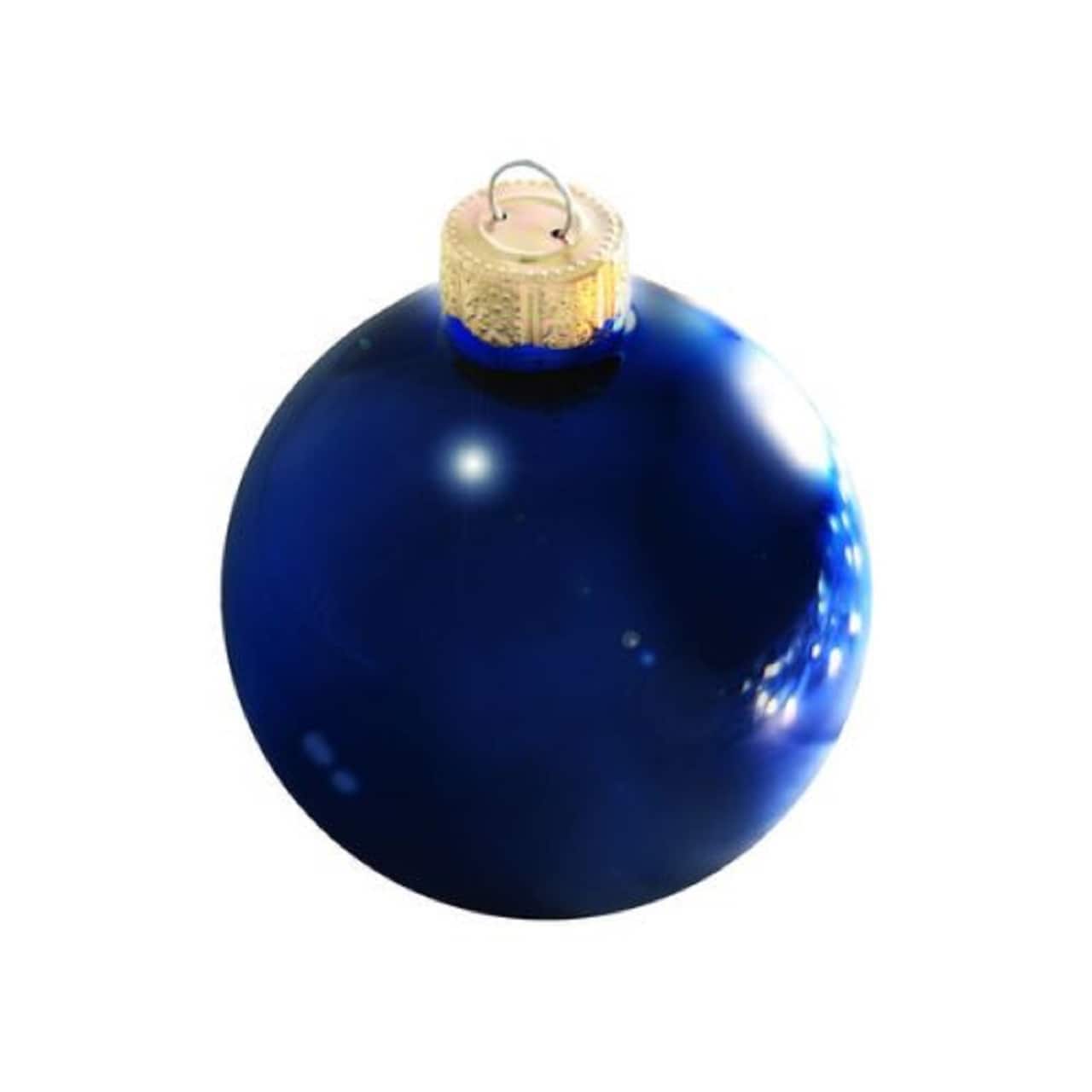 Whitehurst 8 Pack 3.25" Shiny Glass Ball Ornaments